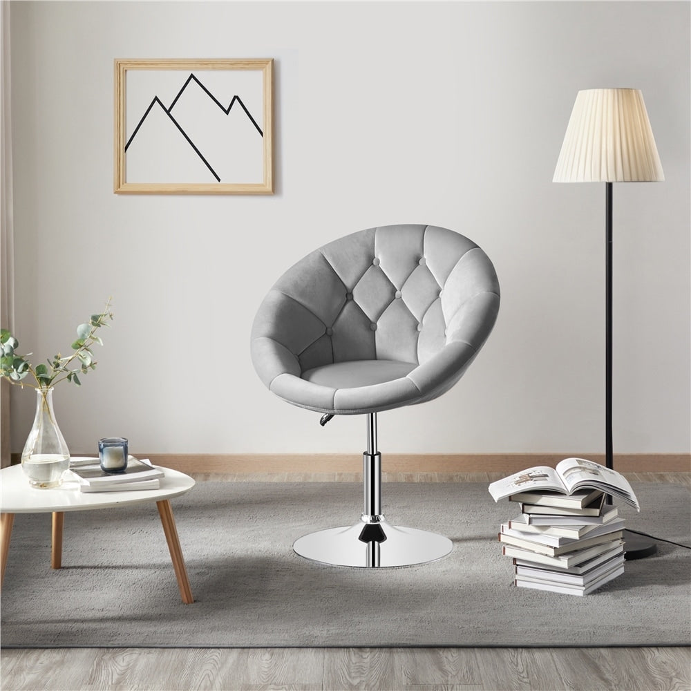 Black barrel swivel discount chair