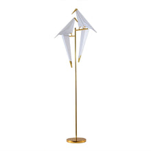 Gold LED Floor Lamp Bird Shape for Living Room