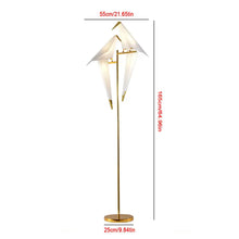 Gold LED Floor Lamp Bird Shape for Living Room