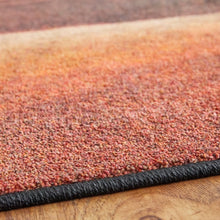 Modern Home Rust Burn Soft Orange Black Area Rug