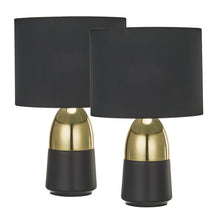 2-Tone 12 inch Table Lamp Set (Set of 2)