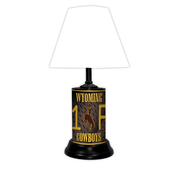 NCAA 18-inch Desk/Table Lamp with Shade, #1 Fan with Team Logo - Wyoming Cowboys - 18x10x10