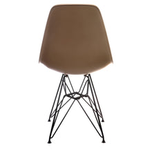 Nature Series Earth Green DSR Mid-Century Modern Dining Accent Side Chair with Black Eiffel Steel Leg