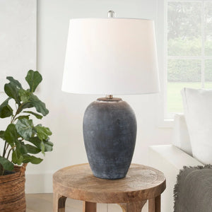 Nourison 23" Unglazed Ceramic Jar Table Lamp