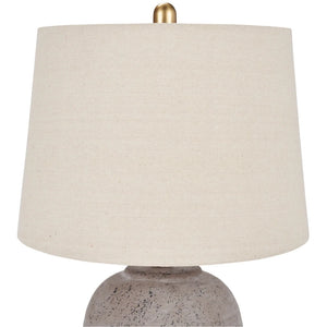 Nourison 23" Unglazed Ceramic Jar Table Lamp