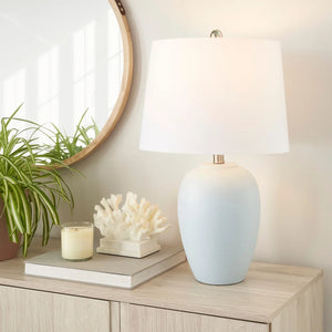 Nourison 23" Unglazed Ceramic Jar Table Lamp