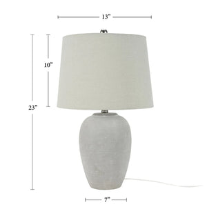 Nourison 23" Unglazed Ceramic Jar Table Lamp