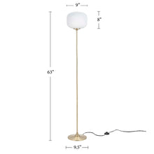 Nourison 63" Frosted Ribbed Glass Globe Standing Floor Lamp - Gold