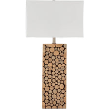 Olar Bohemian Natural Wood Block 27-inch Table Lamp