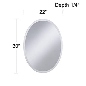 Regency 22" x 30" Oval Beveled Wall Mirror