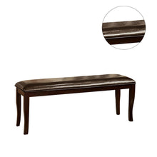 Padded Leatherette Seating Bench in Dark Cherry