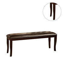 Padded Leatherette Seating Bench in Dark Cherry