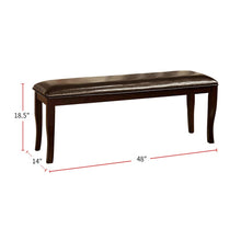 Padded Leatherette Seating Bench in Dark Cherry