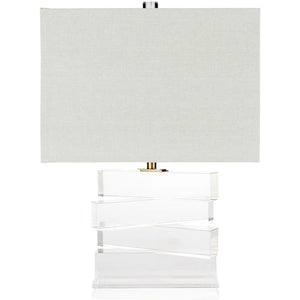 Pamplona 23.5 in. White Modern Table Lamp