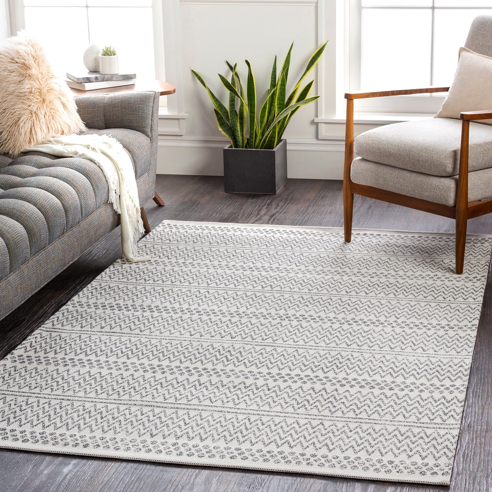 Moroccan Chevron Machine Washable Area Soft Rug