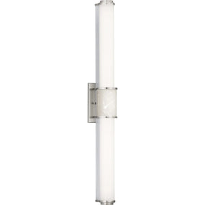 Phase 1.2 LED Collection 36" Brushed Nickel White Shade Modern Bath Vanity Light