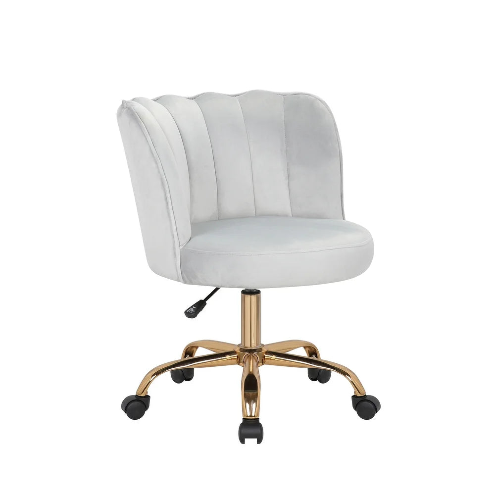 Velvet rolling desk online chair