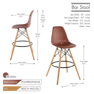Porthos Home Alonso Indoor/Ourdoor Bar Stools (Set of 2)