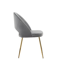 Porthos Home Batia Velvet Dining Chairs w/ Goldtone Metal Legs (Set of 2)
