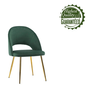 Porthos Home Batia Velvet Dining Chairs w/ Goldtone Metal Legs (Set of 2)