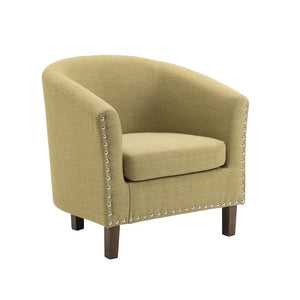 Porthos Home Bella Fabric Upholstered Accent Chair with Rubberwood Legs