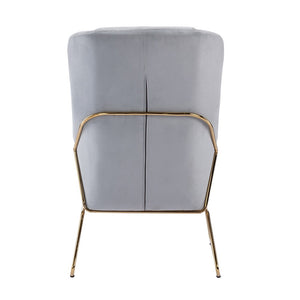 Porthos Home Brax Accent Chair with Armrests, Velvet, Golden Sled Legs