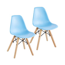Porthos Home Brock Kids Chairs Set Of 2, Plastic Seat, Beech Wood Legs