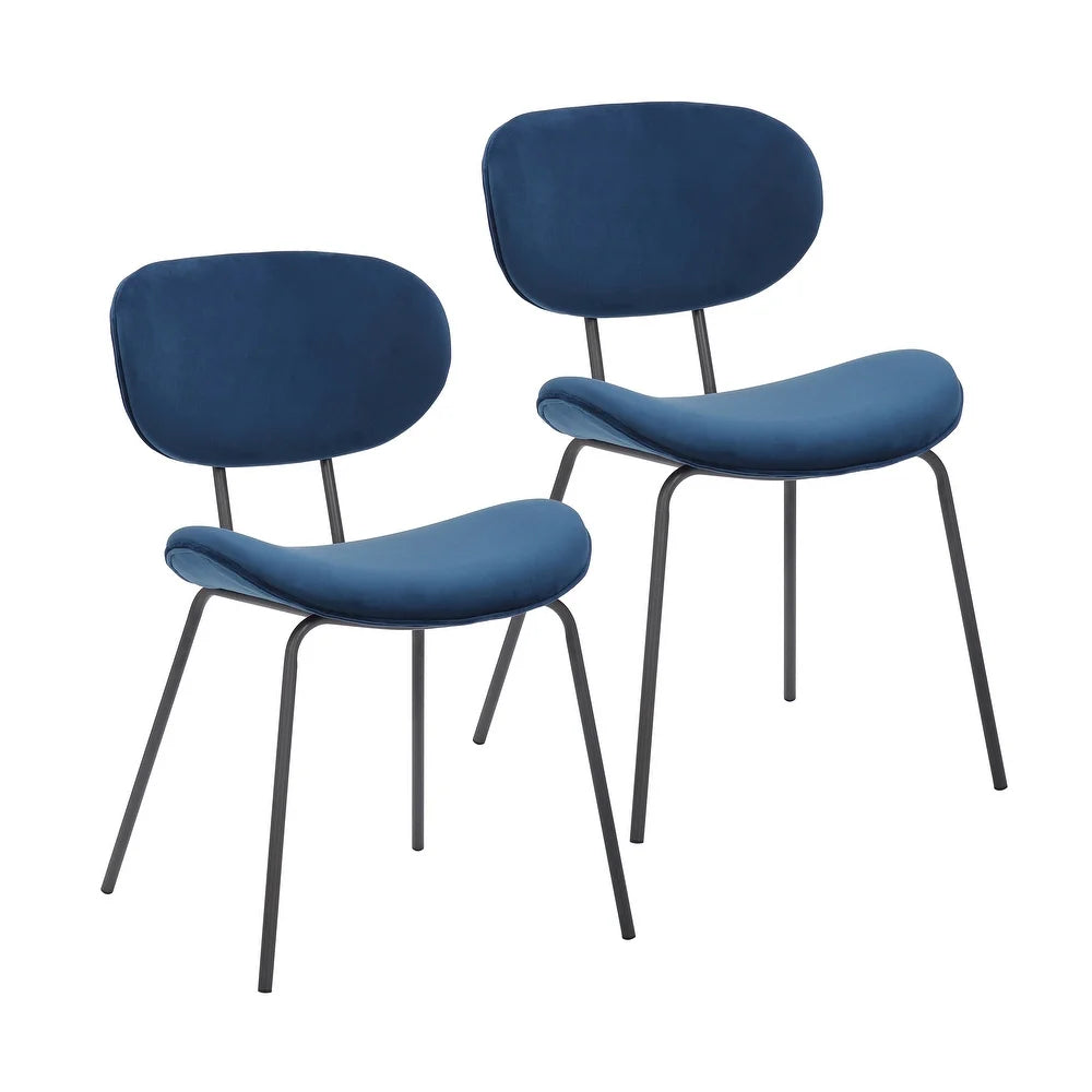 Porthos Home Brody Dining Chairs Set of 2, Velvet Upholstery, Iron legs