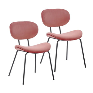 Porthos Home Brody Dining Chairs Set of 2, Velvet Upholstery, Iron legs