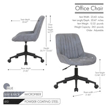 Porthos Home Cabe Swivel Office Computer Chair, Microfiber Upholstery