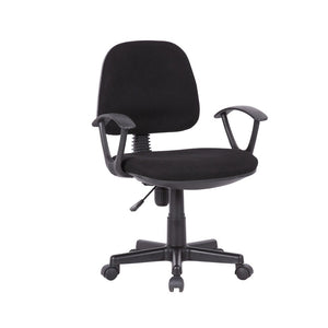 Porthos Home Camilo Swivel Office Chair, Nylon Upholstery, Adjustable Height - Grey