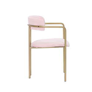 Porthos Home Eder Dining Chairs Set of 2, Velvet, Gold Chrome