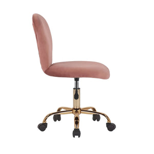 Porthos Home Evie Office Chair, Velvet Upholstery And Gold Legs