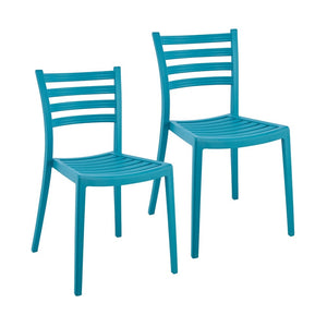 Porthos Home Faro Dining Chairs Set Of 2, PP Plastic, Stackable Design