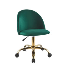 Porthos Home Hux Office Chair, Velvet Upholstery, Gold Chrome Legs