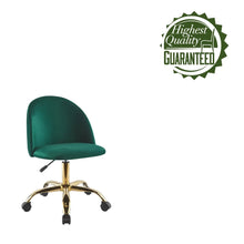 Porthos Home Hux Office Chair, Velvet Upholstery, Gold Chrome Legs
