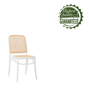 Porthos Home Jalyn Dining Chairs Set of 2, Rattan Webbing, Birch Wood Legs - Nature