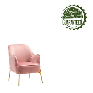 Porthos Home Kori Accent Chair, Velvet Upholstery, Gold Chrome Legs