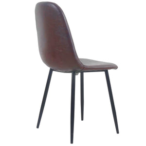 Porthos Home Larisa Faux Leather Dining Room Chair w/ Metal Legs
