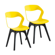Porthos Home Maida Kitchen Chairs Set of 2, PVC Open Back Design