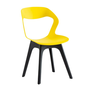 Porthos Home Maida Kitchen Chairs Set of 2, PVC Open Back Design
