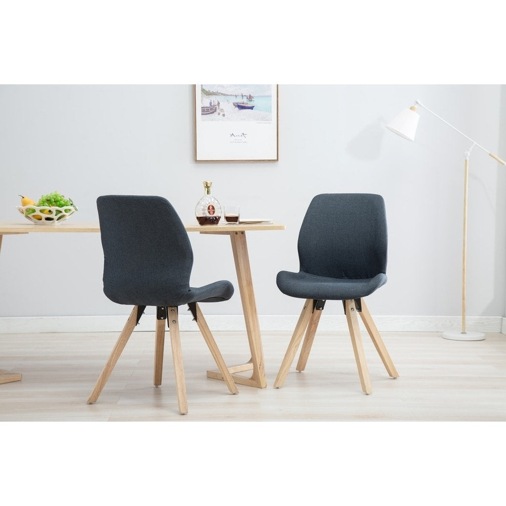 Porthos Home Modern Dining Chair with Rubberwood Dowel Legs Set