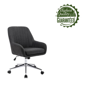 Porthos Home Ned Office Chair, Hemp Fabric, Casters and Footers Both Included