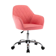 Porthos Home Noa Home Office Desk Chair, Fabric And Roller Wheels - Pink
