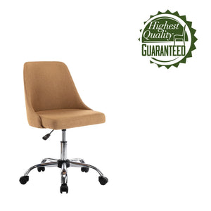 Porthos Home Roache Fabric Upholstered Office Chair with Chrome Base