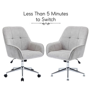 Porthos Home Office Chair with Arms, Height Adjustable