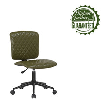 Porthos Home Orlin Swivel Office Chair, Diamond Ribbed PU Leather