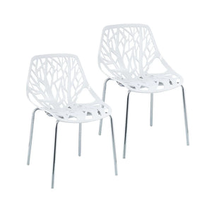 Porthos Home Paola Dining Chairs Set Of 2, Plastic Back, Iron Legs