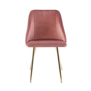Porthos Home Pema Dining Chairs Set of 2, Velvet, Gold Chrome Legs