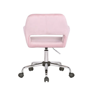 Porthos Home Pepa Swivel Office Chair, PU or Suede Upholstery